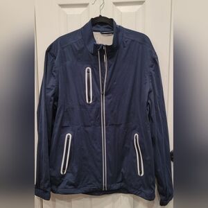 Sz Large Above The Links Elite Performance Waterproof Blue Golf Jacket